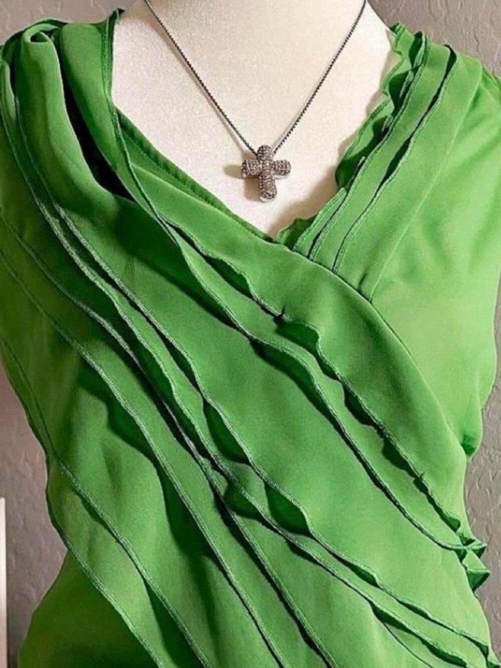 DKNY Women's Green Blouse
